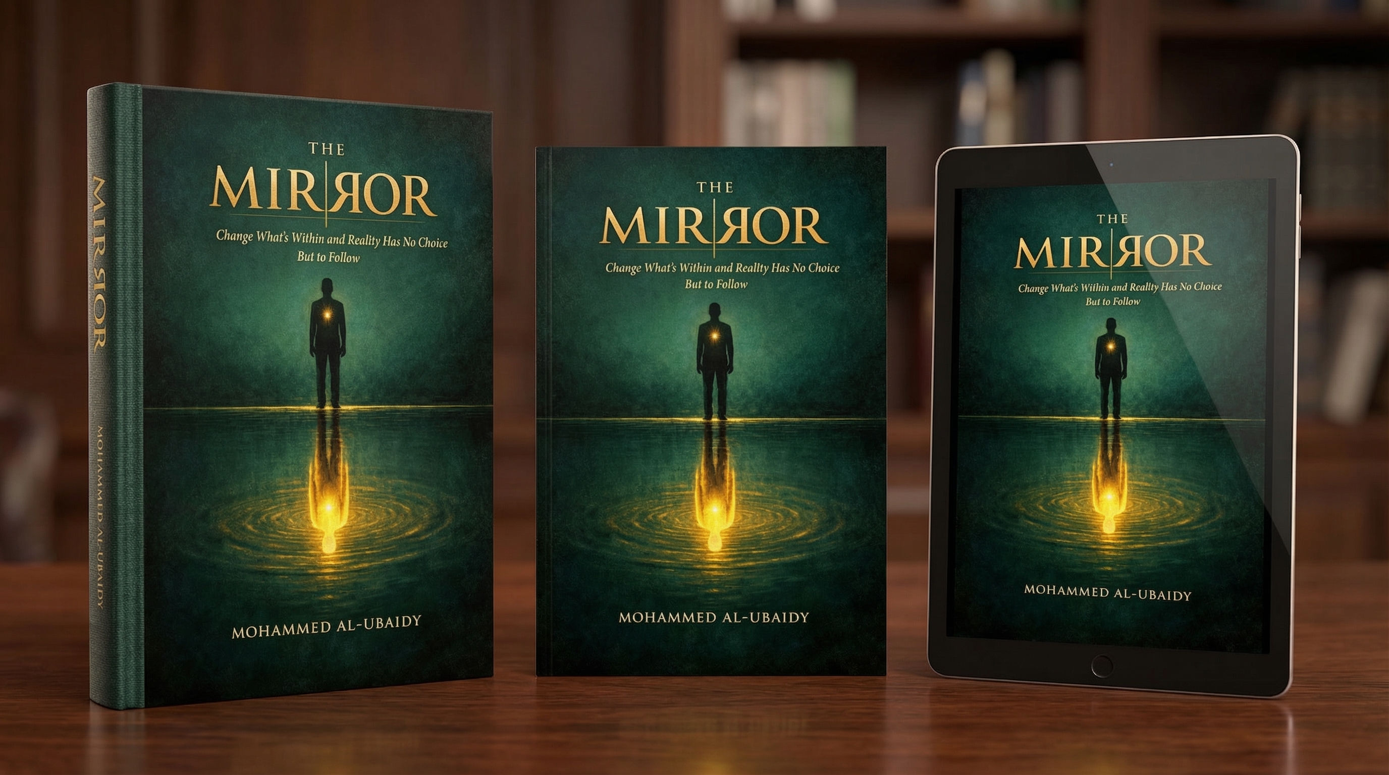 The Mirror in all three formats: hardcover, paperback, and digital